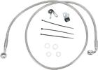 143730 Drag Specialties Ds Braided Brake Line Kit Front Harley Davidson