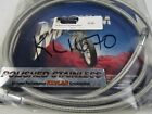 1741-1053 Magnum New Harley Davidson Polished Stainless Braided Brake Line Kevlar