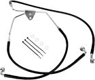 1741-2508 Drag Specialties Black Vinyl Braided Front Brake Line For Harley