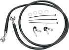 1741-2548 Drag Specialties Black Coat Front Brake Line Kit For Harley