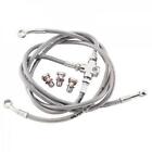 2449761017010 Galfer Front Steel Braided Brake Line Standard Length Silver Honda