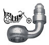 45550 Russell Chrome Plated Mm Brake Hose Adapter Fitting Pt