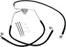 620085-4blk 6200854blk Drag Specialties Extended Front Brake Line Kit Black
