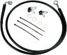 640110-8blk Drag Specialties Black Vinyl Ss Front Brake Line Kit