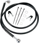 640115-8blk Drag Specialties Black Vinyl Ss Front Brake Line Kit