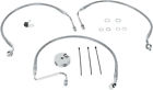 1741-0870 660510 Drag Specialties Clear Ss Front Brake Line Kit Standard Length