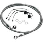 855-55-deals 691182blk Drag Specialties Standard Length Front Stainless Steel Brake Line Kit