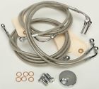 820-3007c Harddrive Stock Length Braided Brakeline Kit For Harley Stainless