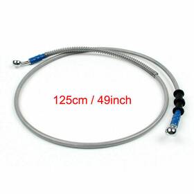 Bll-080 Areyourshop 125cm / 49 Inch M10 Brake Oil Hose Line Banjo Fitting Stainless Steel End Cn