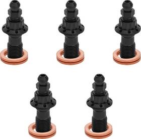 M10x1.0 Arlen Ness 300-867 Titanium Banjo Bleeder Bolts Front Black 5-pack #300-867