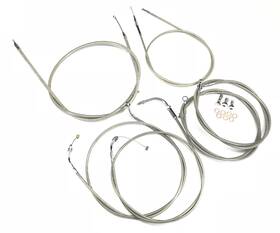 Ba-8048kt-18 Baron Throttle-clutch-brake Cable Kit Stainless 18-20 Inch Bar Height