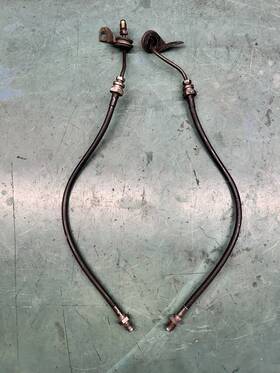 34321450555 Bmw 84-85 K100 K100lt K100rs Front Wheel Brake Hose Pipe Lines Oem Pair