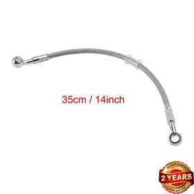 Bll-062 Bruce&shark 35cm/14 Inch M10 Brake Oil Hose Line Banjo Fitting Stainless Steel End Tc