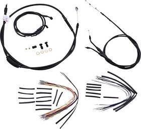 B30-1038 Burly Brand Cable/brake Line Kit For 16 Inch Ape Hangers Harley Fxdi Dyna Super Glide 06