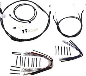 B30-1040 Burly Brand Cable/brake Line Kit For 14 Inch Ape Hangers Harley Fxdi Super Glide 07-11