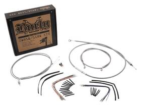 B30-1283 Burly Brand Cable And Brake Line Kit - Stainless Braid
