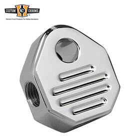 98652 Custom Chrome Billet Brake Tee 1/8 Inch Npt Fits For Harley Line Universal