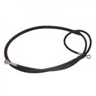 D482-black Galfer Front Steel Braided Brake Line Standard Length Black Honda