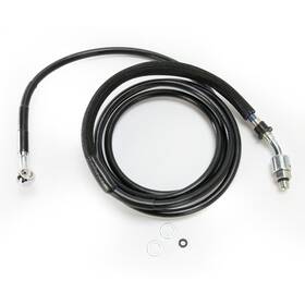 0661-0008 Drag Specialties Ext Length Black Vinyl Coated Stainless Braided Clutch Line 10 Inch