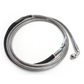0661-0025 Drag Specialties Clear Coated Stainless Hydraulic Clutch Line 4 Inch -