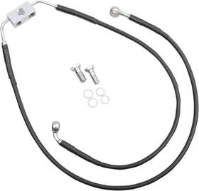 1005754 Drag Specialties Ds Vinyl Brake Line Kit Abs Front 2 Inch Harley Fxdc Custom 12-14