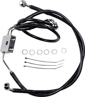 1005772 Drag Specialties Ds Vinyl Brake Line Kit Abs Front Upper/lower 8 Inch Harley Fxdf Dyna Fat Bob 12-16
