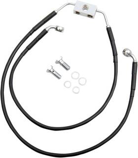 1005786 Drag Specialties Ds Vinyl Brake Line Kit Abs Front Upper/lower 10 Inch Harley Fxdwg Wide Glide 12-16