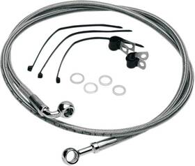 142858 Drag Specialties Ds Braided Brake Line Kit Front Harley Davidson Softail/dyna #142858