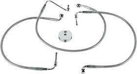 142859 Drag Specialties Ds Braided Brake Line Kit Front Harley Davidson Dyna/sportster #142859
