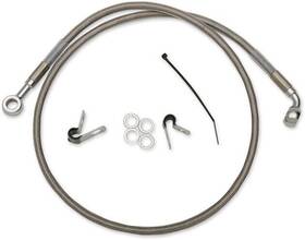 143602 Drag Specialties Ds Braided Brake Line Kit Front Harley Sportster 883/xl883l Low/xl883n Iron