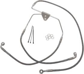 143681 Drag Specialties Ds Braided Brake Line Kit Non-abs Front 6 Inch Harley Davidson #143681