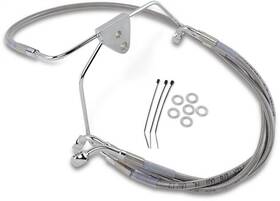 143685 Drag Specialties Ds Braided Brake Line Kit Front 4 Inch Harley Davidson Electra Glide/street Glide