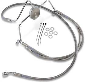 143691 Drag Specialties Ds Braided Brake Line Kit Front 6 Inch Harley Davidson #143691