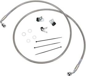 143706 Drag Specialties Ds Braided Brake Line Kit Front 6 Inch Harley Davidson Heritage Softail/fatboy