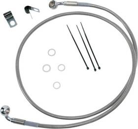 143709 Drag Specialties Ds Braided Brake Line Kit Front 2 Inch Harley Davidson Softail Fxst/fxsti 1999-2007