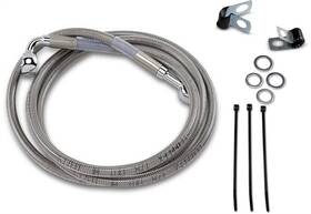 143712 Drag Specialties Ds Braided Brake Line Kit Front 4 Inch Harley Davidson Softail/dyna #143712