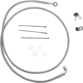 143719 Drag Specialties Ds Braided Brake Line Kit Front 4 Inch Harley Davidson Fxd/fxr/fxrs/1200 Sportster