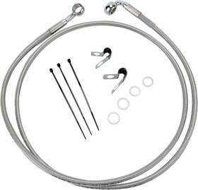 143722 Drag Specialties Ds Braided Brake Line Kit Front 10 Inch Harley Davidson Fxd/fxr/fxrs/1200 Sportster