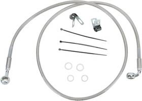 143729 Drag Specialties Ds Braided Brake Line Kit Front 4 Inch Harley Davidson Dyna Low Rider Fxdl/fxdli