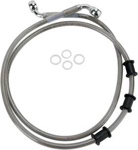143744 Drag Specialties Ds Braided Brake Line Kit Non-abs Front 6 Inch Harley Fls/flstf/flstfb/flstn