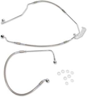 143775 Drag Specialties Ds Braided Brake Line Kit Abs Rear Harley Davidson