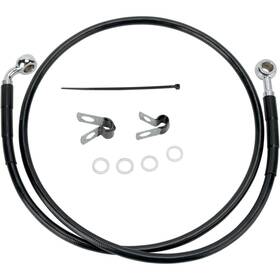 1741-2533 Drag Specialties 2 Inch Brake Line - Front Black Vinyl 04-10xl