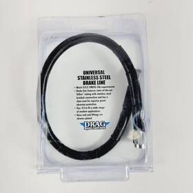 1741-2703 Drag Specialties Universal Brake Line An-3 - Black 14 Inch