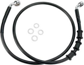 1741-2849 Drag Specialties Brake Line - Front Black 6 Inch