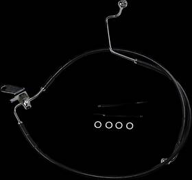 640223-3blk Drag Specialties 1741-2956 Brake Line - Rear Black 3 Inch Softail Ft04-ft06