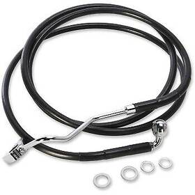 1741-4507 Drag Specialties Extended Length Black Vinyl Brake Line Kit 6 Inch