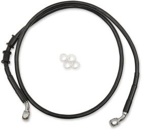 1741-5381 Drag Specialties Brake Line - Front 10 Inch Black Xl