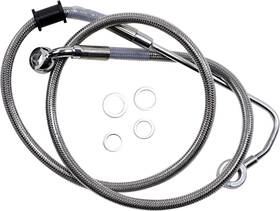1741-5766 Drag Specialties Plus 4 Inch Extended Steel Front Brake Line Kit