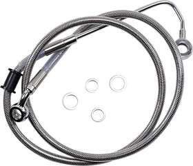 1741-5768 Drag Specialties Extended Stainless Steel Front Brake Line Kit-clear