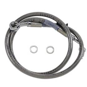1741-5791 Drag Specialties Brake Line - 18- Softail Stainless Steel 6 Inch